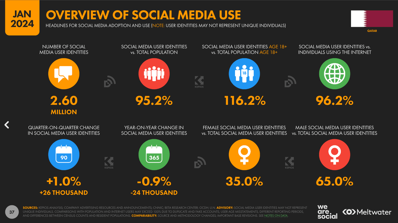 Social Media Use in Qatar, 2024